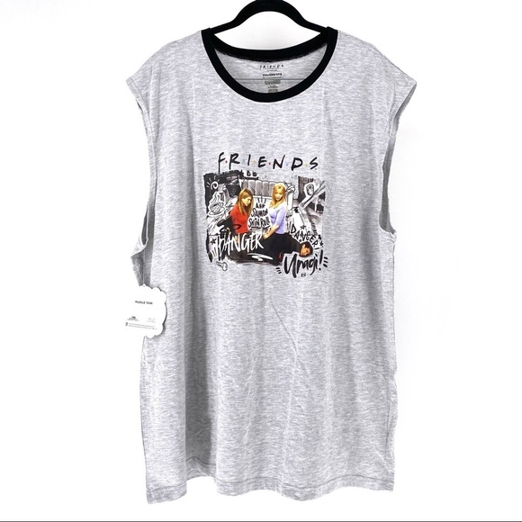 F.R.I.E.N.D.S Women's Plus Ringer Muscle Tank 3XL - Picture 2 of 6